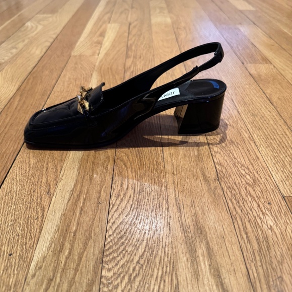 JIMMY CHOO - (New) Diamond Tilda Black Patent Slingback Loafers - NEW - Picture 6 of 16